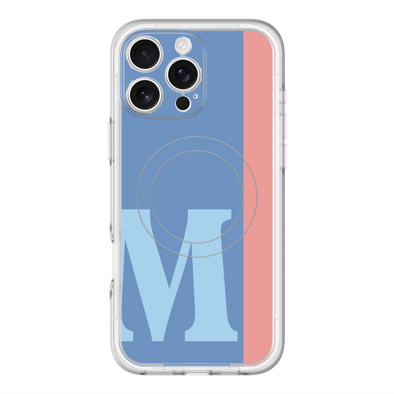 スリムプロテクションプレミアムケース with MagSafe［ オリジナル - initial color line - M blue ］