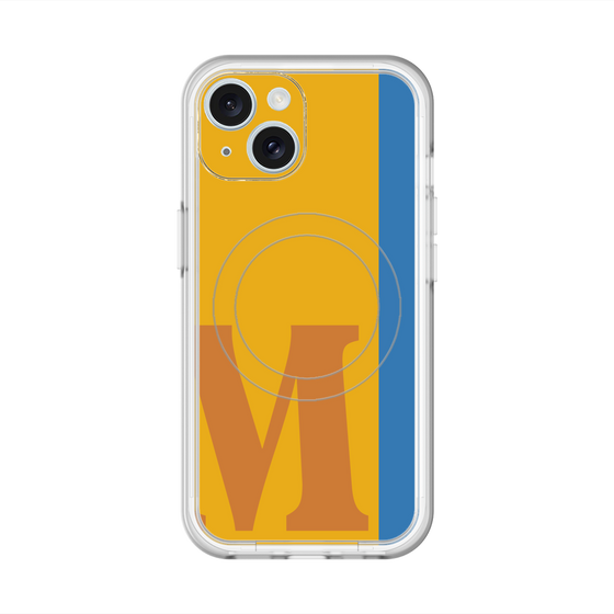 スリムプロテクションプレミアムケース with MagSafe［ オリジナル - initial color line - M orange ］