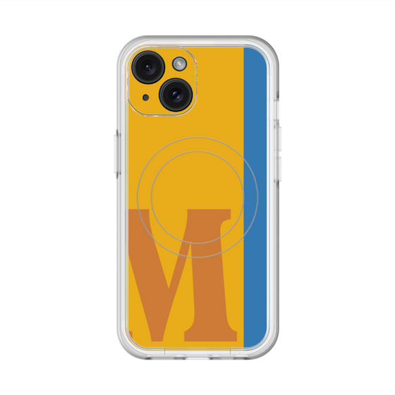 スリムプロテクションプレミアムケース with MagSafe［ オリジナル - initial color line - M orange ］