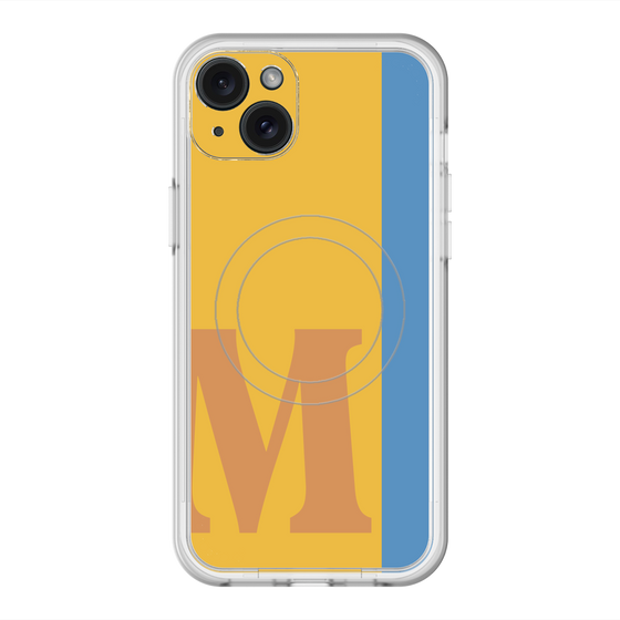 スリムプロテクションプレミアムケース with MagSafe［ オリジナル - initial color line - M orange ］