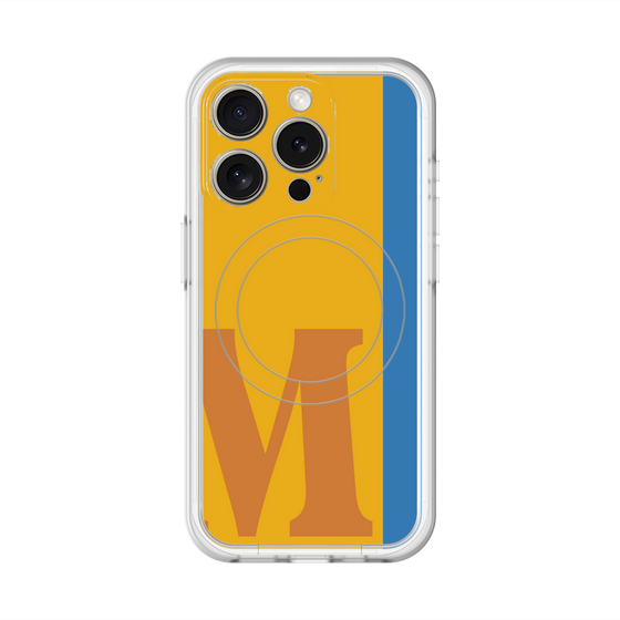 スリムプロテクションプレミアムケース with MagSafe［ オリジナル - initial color line - M orange ］