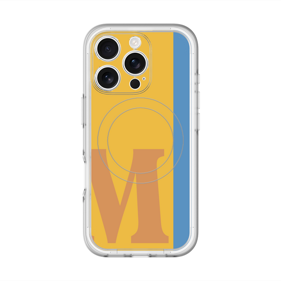 スリムプロテクションプレミアムケース with MagSafe［ オリジナル - initial color line - M orange ］