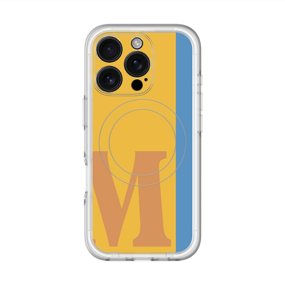 スリムプロテクションプレミアムケース with MagSafe［ オリジナル - initial color line - M orange ］