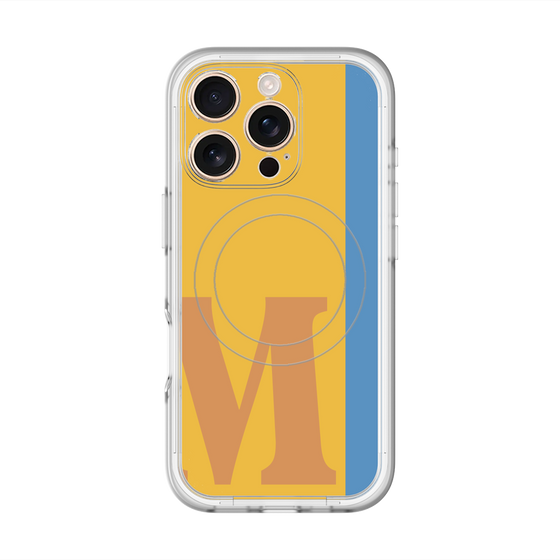 スリムプロテクションプレミアムケース with MagSafe［ オリジナル - initial color line - M orange ］
