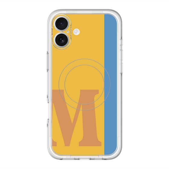 スリムプロテクションプレミアムケース with MagSafe［ オリジナル - initial color line - M orange ］