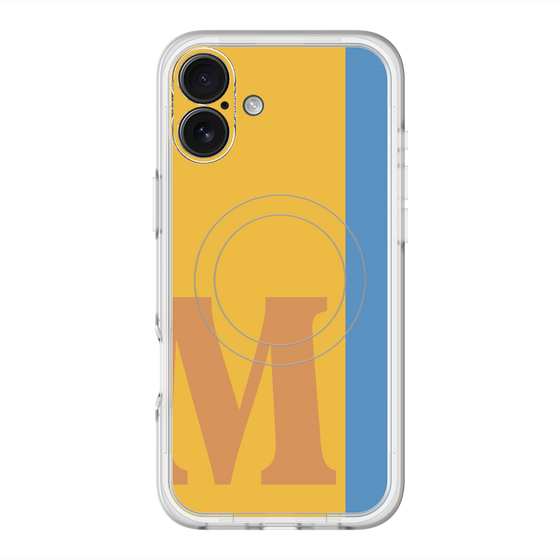 スリムプロテクションプレミアムケース with MagSafe［ オリジナル - initial color line - M orange ］
