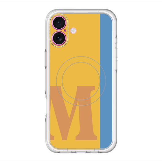 スリムプロテクションプレミアムケース with MagSafe［ オリジナル - initial color line - M orange ］