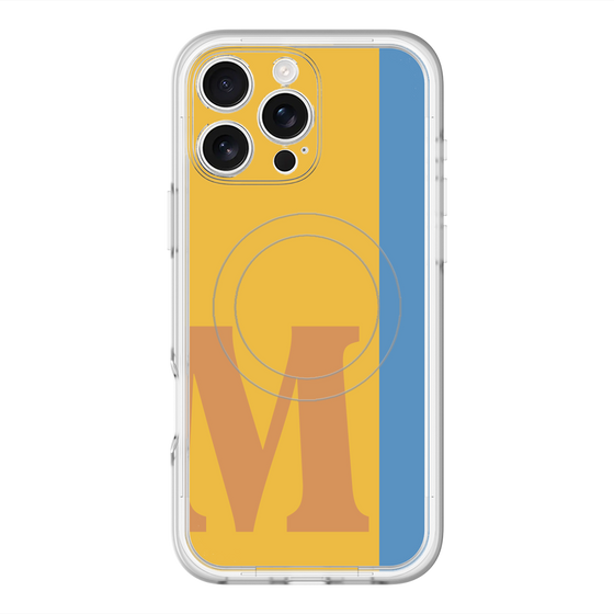 スリムプロテクションプレミアムケース with MagSafe［ オリジナル - initial color line - M orange ］