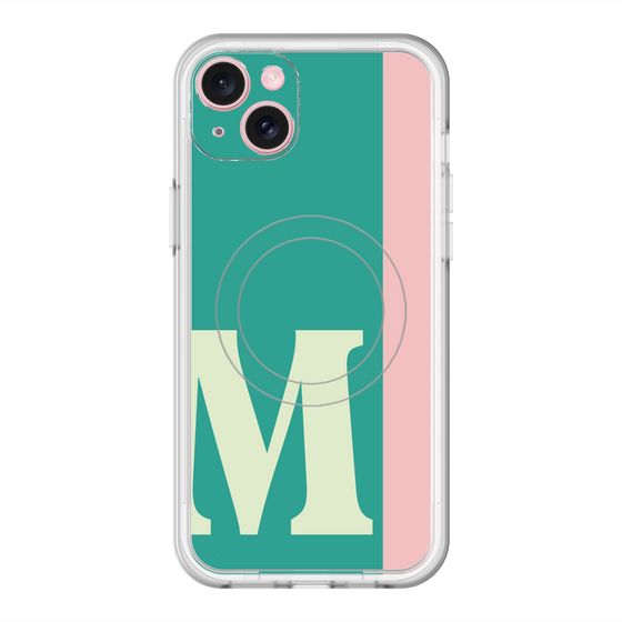 スリムプロテクションプレミアムケース with MagSafe［ オリジナル - initial color line - M green ］
