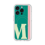スリムプロテクションプレミアムケース with MagSafe［ オリジナル - initial color line - M green ］