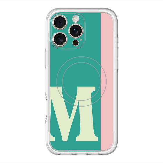 スリムプロテクションプレミアムケース with MagSafe［ オリジナル - initial color line - M green ］