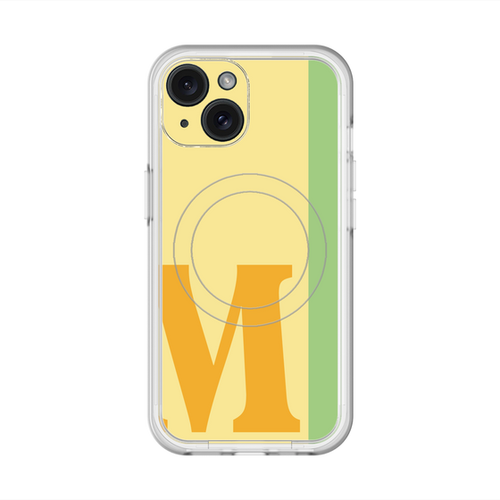 スリムプロテクションプレミアムケース with MagSafe［ オリジナル - initial color line - M yellow ］