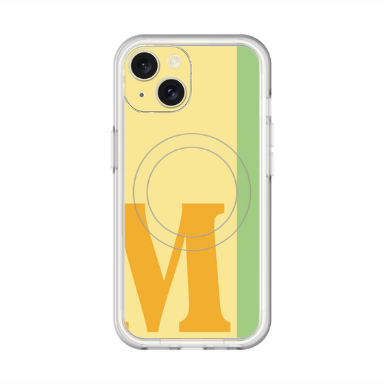 スリムプロテクションプレミアムケース with MagSafe［ オリジナル - initial color line - M yellow ］