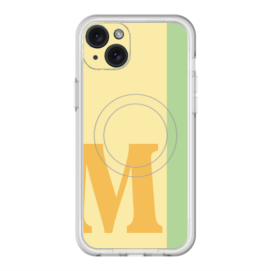 スリムプロテクションプレミアムケース with MagSafe［ オリジナル - initial color line - M yellow ］