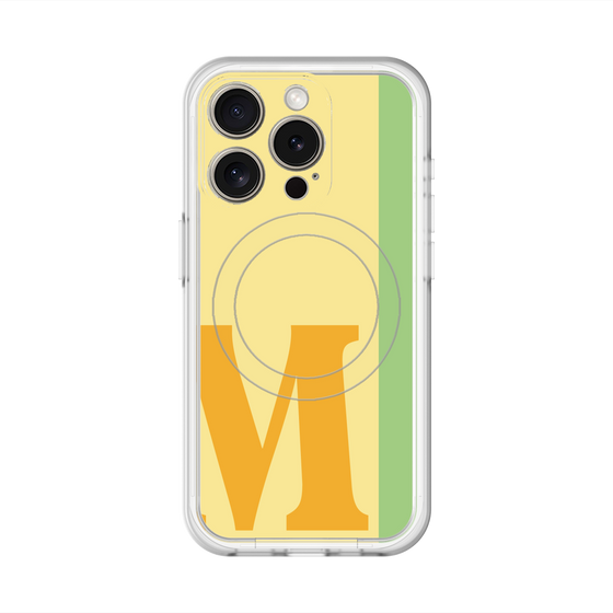 スリムプロテクションプレミアムケース with MagSafe［ オリジナル - initial color line - M yellow ］
