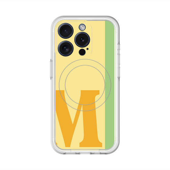 スリムプロテクションプレミアムケース with MagSafe［ オリジナル - initial color line - M yellow ］