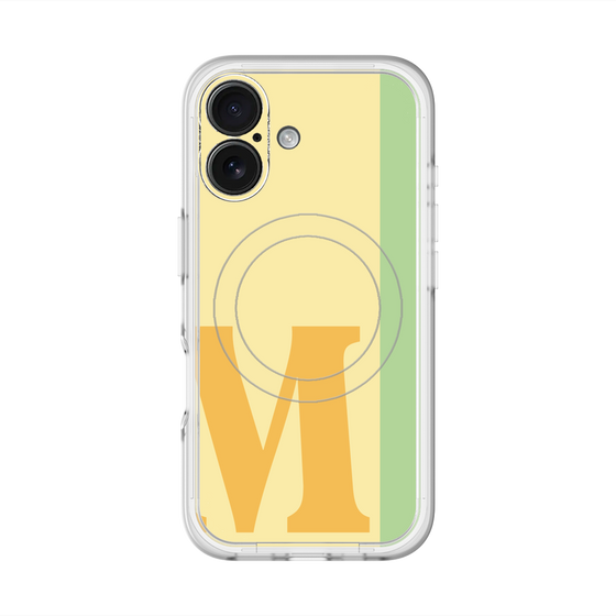 スリムプロテクションプレミアムケース with MagSafe［ オリジナル - initial color line - M yellow ］