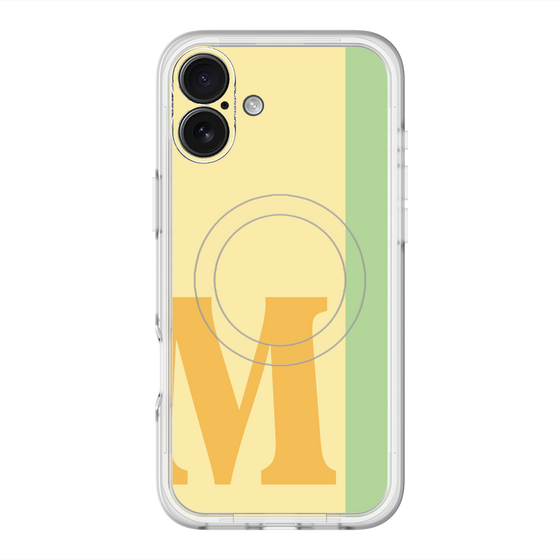 スリムプロテクションプレミアムケース with MagSafe［ オリジナル - initial color line - M yellow ］