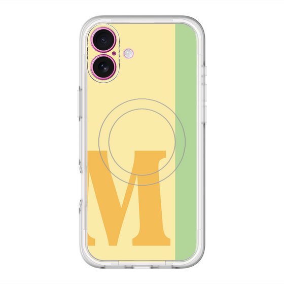 スリムプロテクションプレミアムケース with MagSafe［ オリジナル - initial color line - M yellow ］