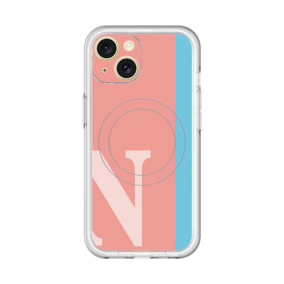 スリムプロテクションプレミアムケース with MagSafe［ オリジナル - initial color line - N pink ］
