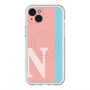 スリムプロテクションプレミアムケース with MagSafe［ オリジナル - initial color line - N pink ］
