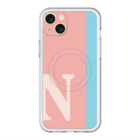 スリムプロテクションプレミアムケース with MagSafe［ オリジナル - initial color line - N pink ］