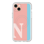 スリムプロテクションプレミアムケース with MagSafe［ オリジナル - initial color line - N pink ］