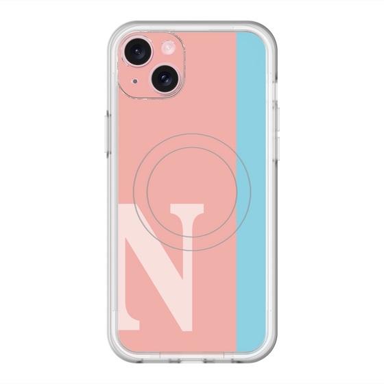 スリムプロテクションプレミアムケース with MagSafe［ オリジナル - initial color line - N pink ］