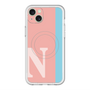 スリムプロテクションプレミアムケース with MagSafe［ オリジナル - initial color line - N pink ］