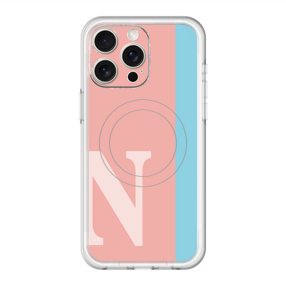 スリムプロテクションプレミアムケース with MagSafe［ オリジナル - initial color line - N pink ］