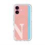 スリムプロテクションプレミアムケース with MagSafe［ オリジナル - initial color line - N pink ］