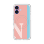スリムプロテクションプレミアムケース with MagSafe［ オリジナル - initial color line - N pink ］