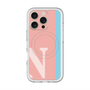 スリムプロテクションプレミアムケース with MagSafe［ オリジナル - initial color line - N pink ］