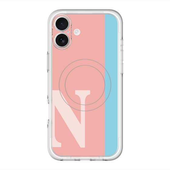スリムプロテクションプレミアムケース with MagSafe［ オリジナル - initial color line - N pink ］