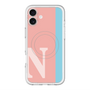 スリムプロテクションプレミアムケース with MagSafe［ オリジナル - initial color line - N pink ］