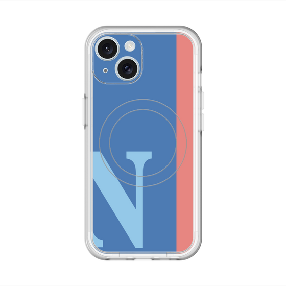 スリムプロテクションプレミアムケース with MagSafe［ オリジナル - initial color line - N blue ］