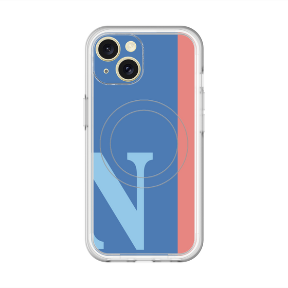 スリムプロテクションプレミアムケース with MagSafe［ オリジナル - initial color line - N blue ］