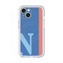 スリムプロテクションプレミアムケース with MagSafe［ オリジナル - initial color line - N blue ］