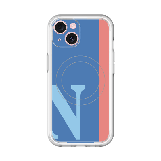 スリムプロテクションプレミアムケース with MagSafe［ オリジナル - initial color line - N blue ］