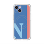 スリムプロテクションプレミアムケース with MagSafe［ オリジナル - initial color line - N blue ］