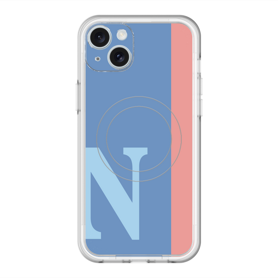 スリムプロテクションプレミアムケース with MagSafe［ オリジナル - initial color line - N blue ］