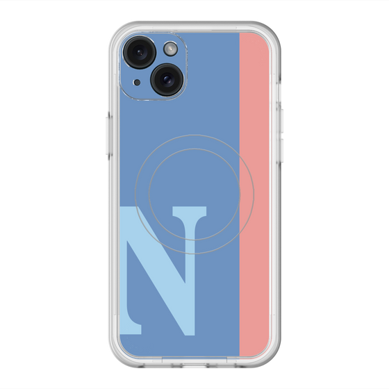 スリムプロテクションプレミアムケース with MagSafe［ オリジナル - initial color line - N blue ］