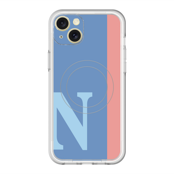 スリムプロテクションプレミアムケース with MagSafe［ オリジナル - initial color line - N blue ］