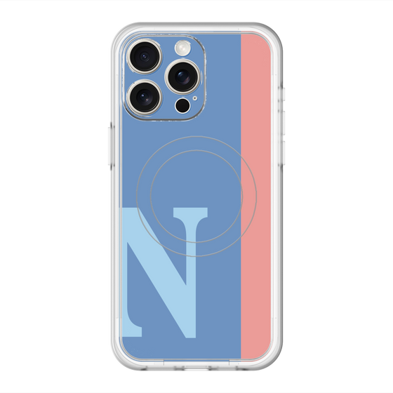 スリムプロテクションプレミアムケース with MagSafe［ オリジナル - initial color line - N blue ］