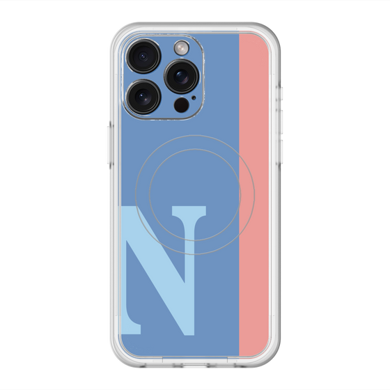 スリムプロテクションプレミアムケース with MagSafe［ オリジナル - initial color line - N blue ］