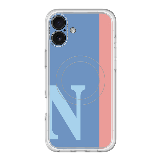 スリムプロテクションプレミアムケース with MagSafe［ オリジナル - initial color line - N blue ］