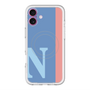 スリムプロテクションプレミアムケース with MagSafe［ オリジナル - initial color line - N blue ］