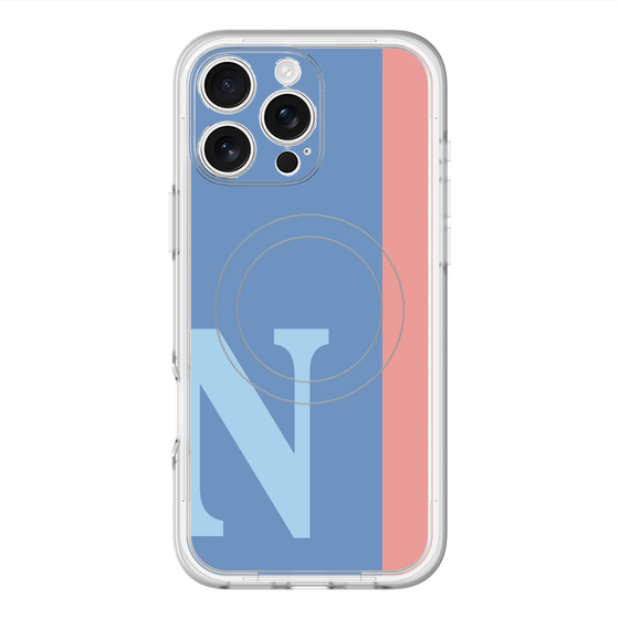 スリムプロテクションプレミアムケース with MagSafe［ オリジナル - initial color line - N blue ］