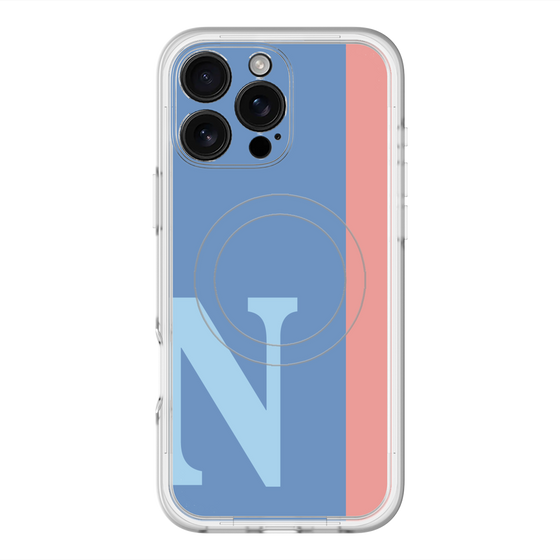 スリムプロテクションプレミアムケース with MagSafe［ オリジナル - initial color line - N blue ］