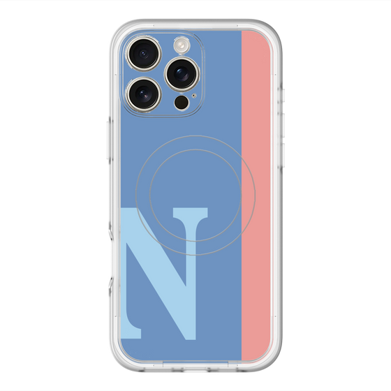スリムプロテクションプレミアムケース with MagSafe［ オリジナル - initial color line - N blue ］